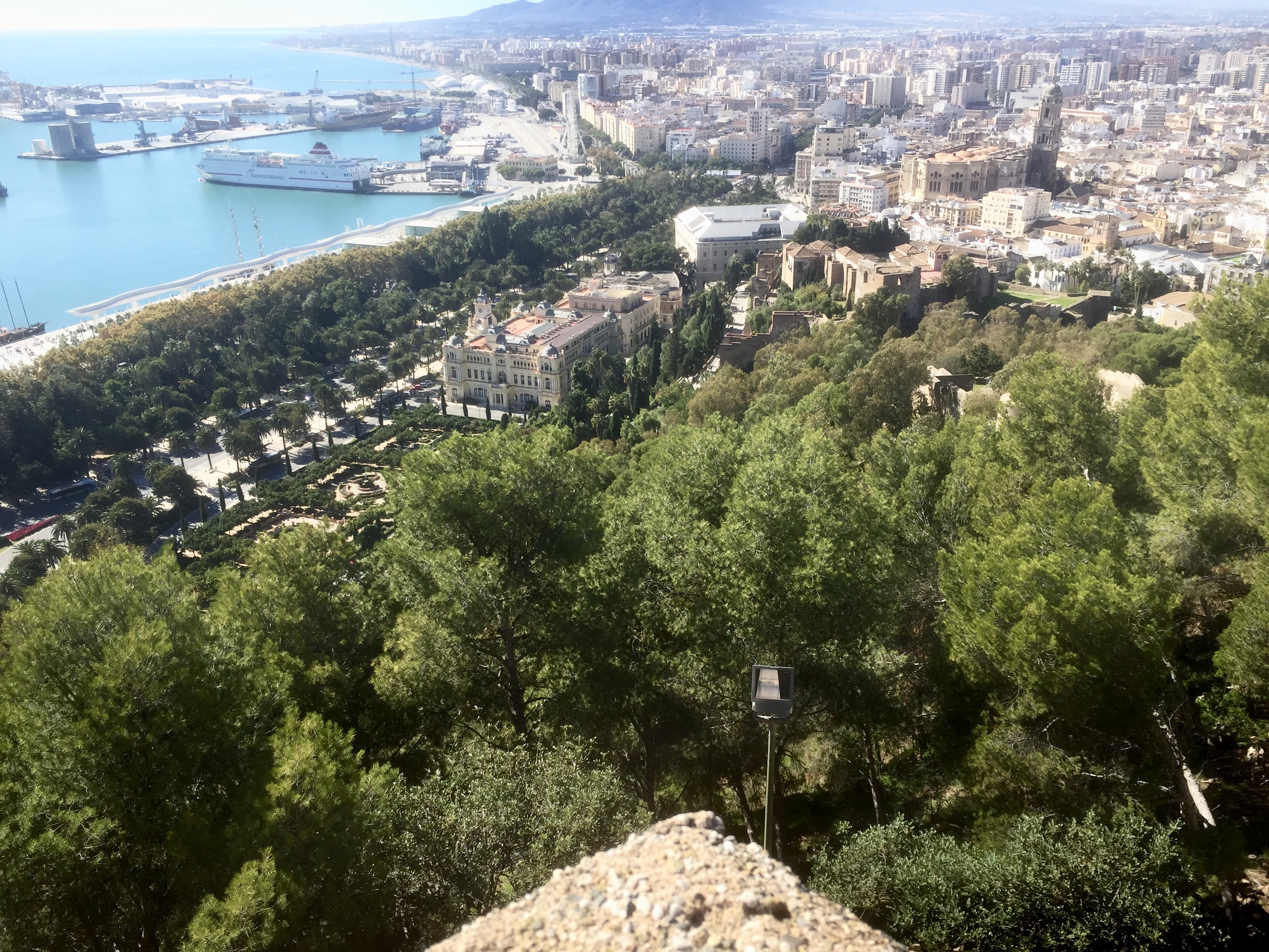 Vue sur Malaga depuis le Château du Gibralfaro