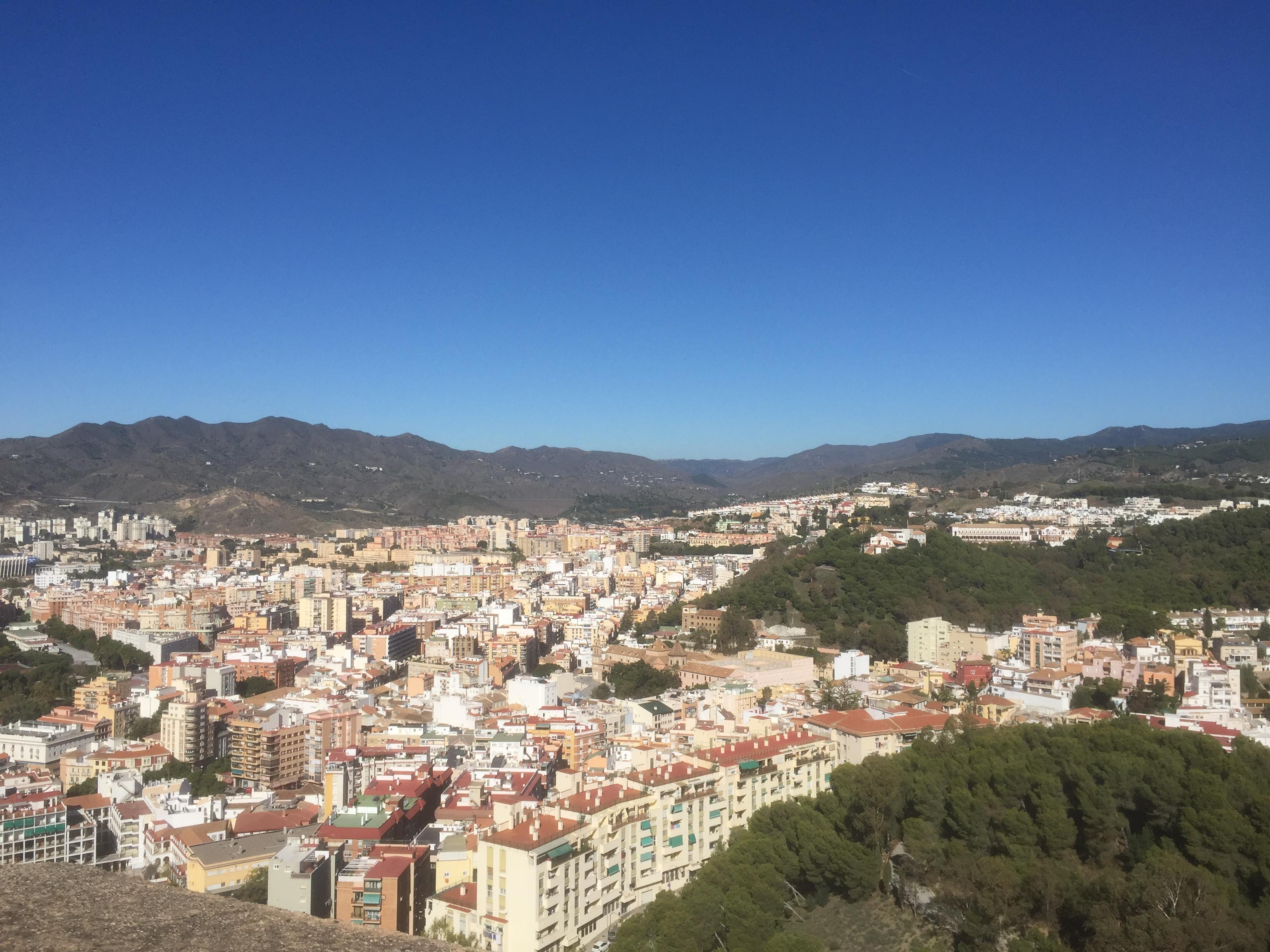 Vue sur Malaga depuis Gibralfaro