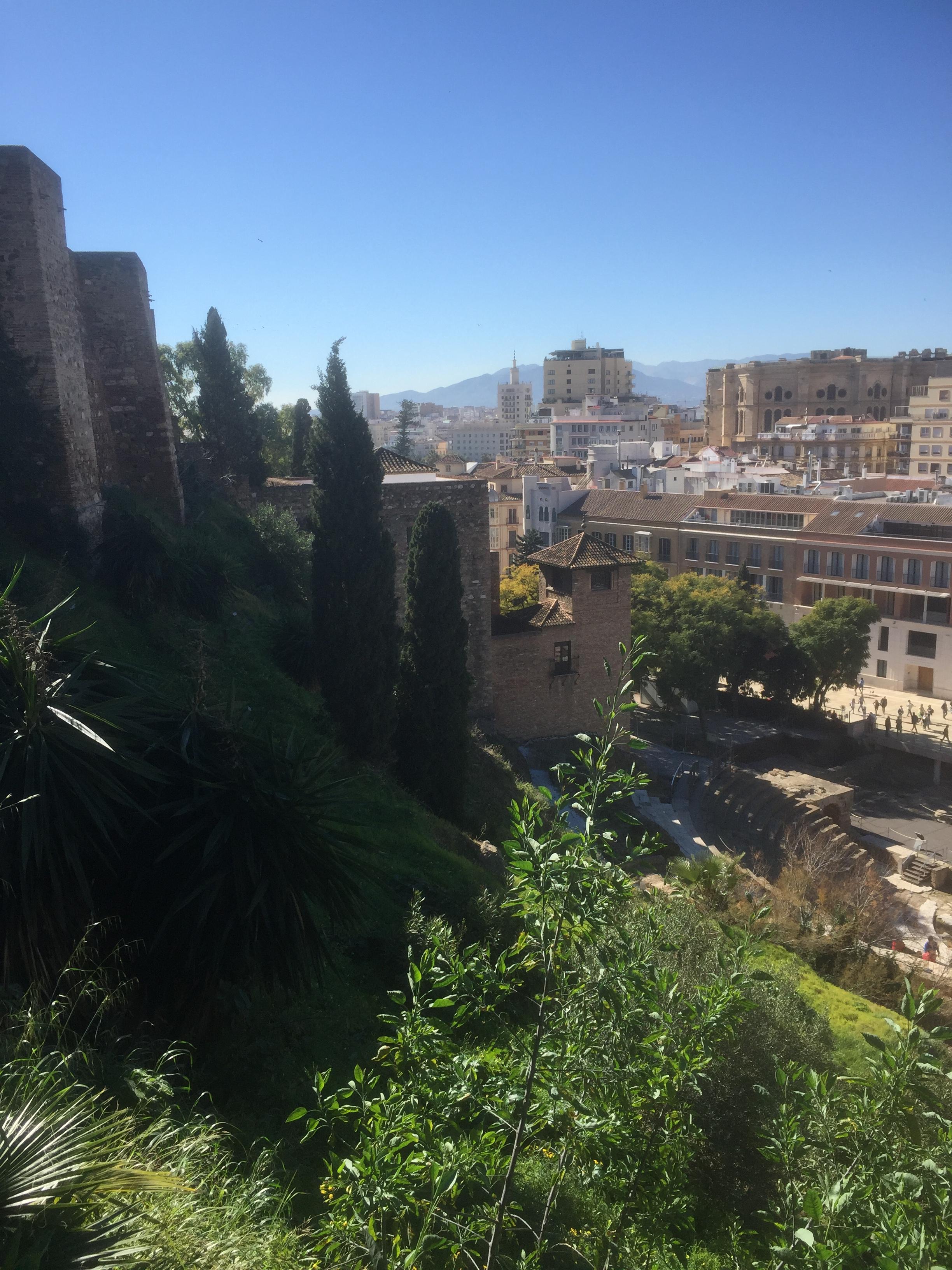 Vue sur Malaga depuis l'Alcazaba