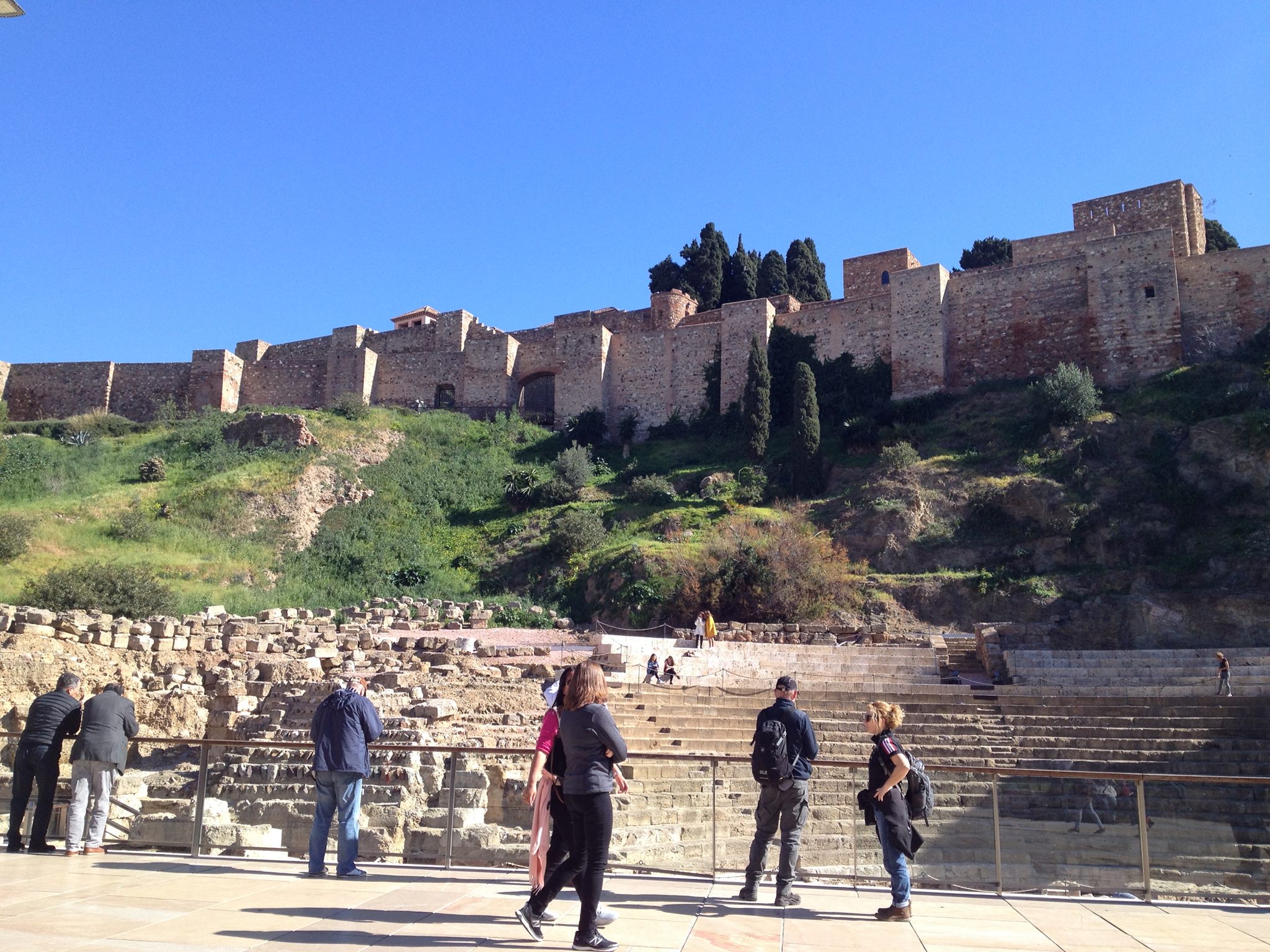 Vue générale de la forteresse d'Alcazaba