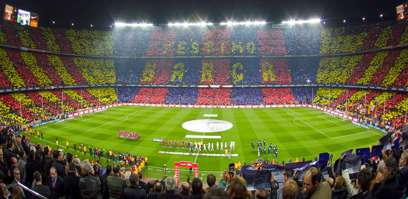 Camp nou barcelona tifo aficion